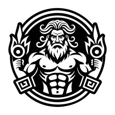 Herkül efsanevi dövmesini gösteren doldurulmuş bir biçim simgesi