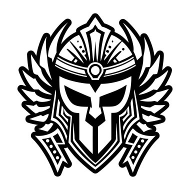 Kask dövmesi gösteren katı bir biçim simgesi