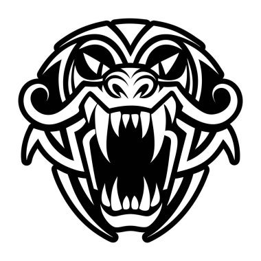 Canavar dövmesinin katı bir simgesi.