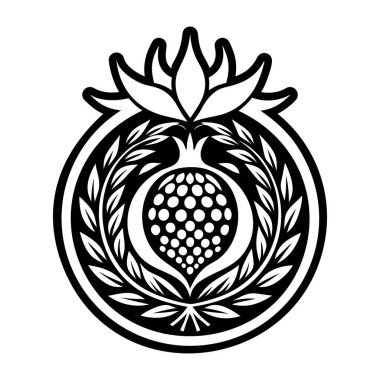 Nar meyveli bir glyph tarzı simge