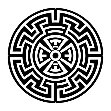 Labirent tasvir eden katı bir biçim simgesi