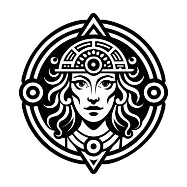 Delphi tanrıçasını gösteren bir sembol