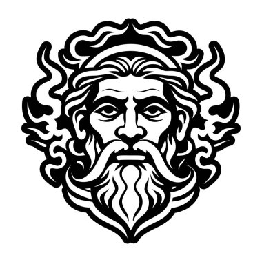 Kahin Tanrı 'yı tasvir eden katı bir biçim simgesi