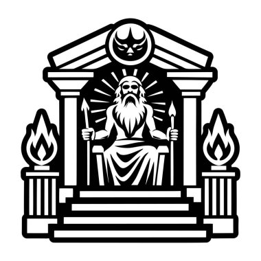 Zeus tahtı kralının doldurulmuş bir simgesi.