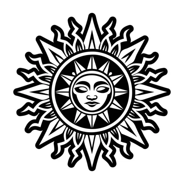 Güneş tanrısı dövmesini gösteren doldurulmuş bir simge