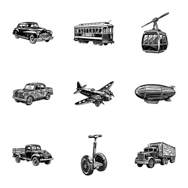 Motorlu tekne tasvir eden klasik bir resim.