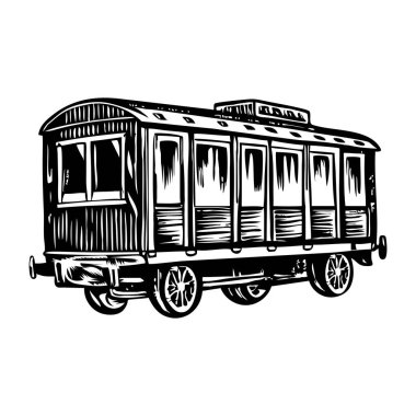 Tren vagonunu gösteren klasik resim