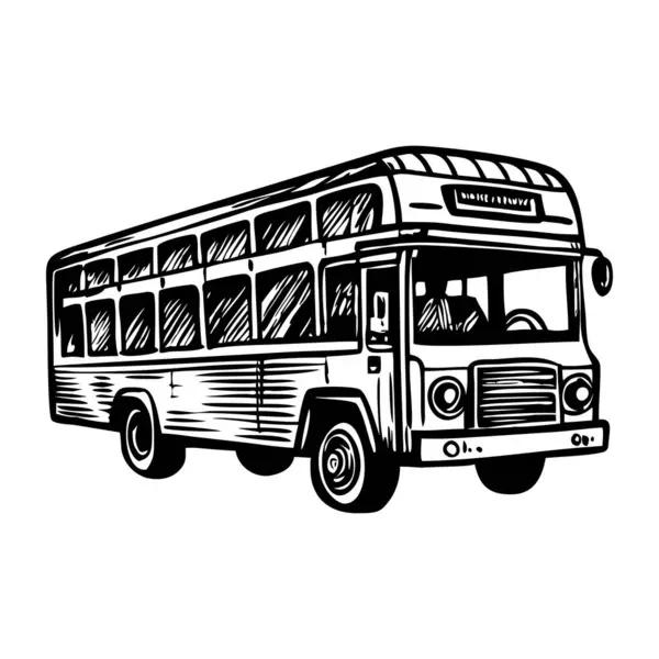 Tur otobüsünün klasik bir çizimi