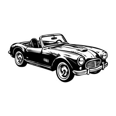 Klasik bir spor araba çizimi.
