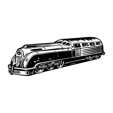 Klasik tarzda tasarlanmış bir tren çizimi