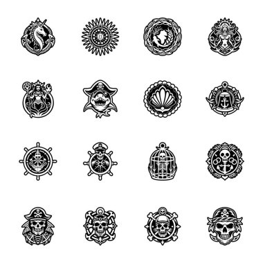 Karasakal kafa dövmesinin doldurulmuş bir simgesi