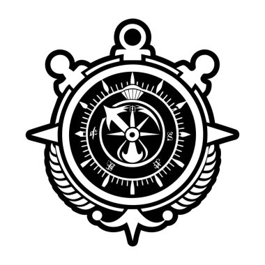 pusula simgesi. Vektör çizimi. pusula.