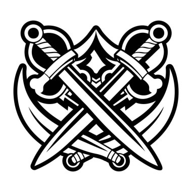 Çapraz kılıçların sembol biçiminde bir sembol