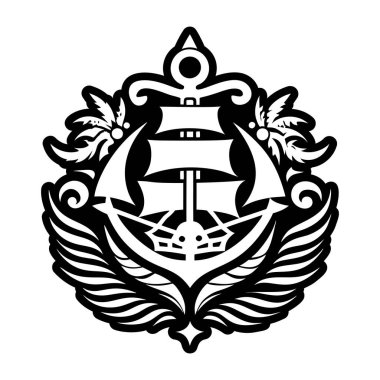 Gemi dövmesinin doldurulmuş bir simgesi