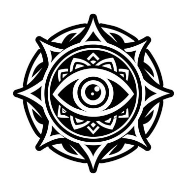 Leviathan göz sembolünün doldurulmuş bir simgesi