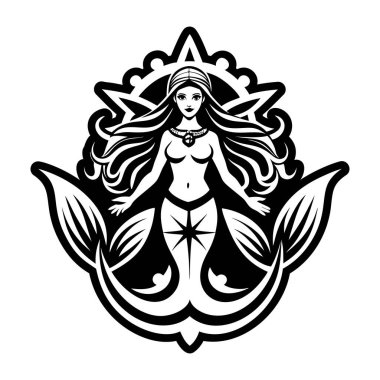 Deniz kızı sembolünün katı bir simgesi.