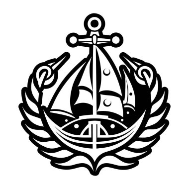 Yelkenli dövmesinin doldurulmuş bir simgesi