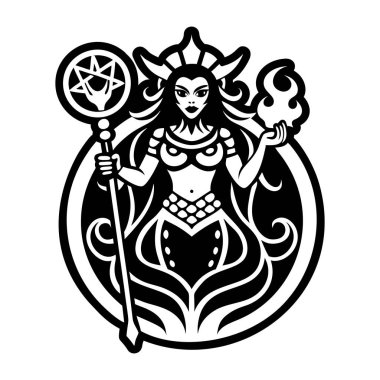 Deniz tanrısı dövmesinin doldurulmuş bir simgesi