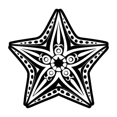 Deniz yıldızı dövmesinin katı bir simgesi.