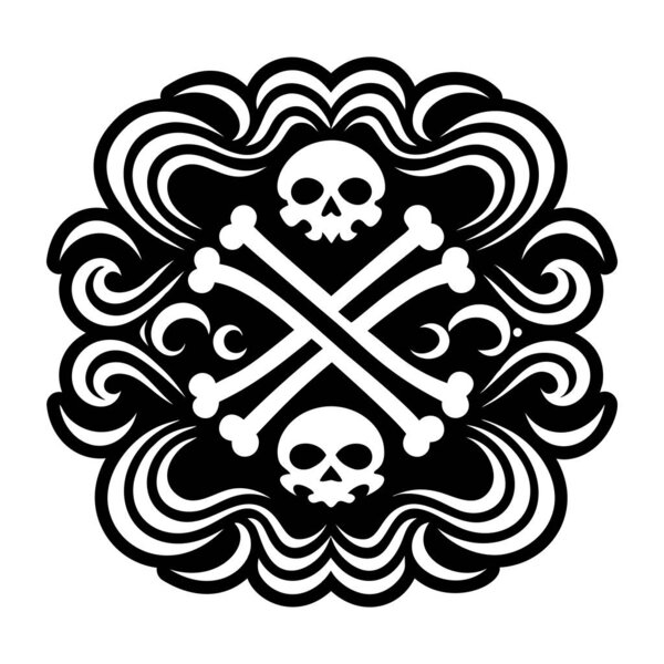 Заполненная иконка в стиле черепа