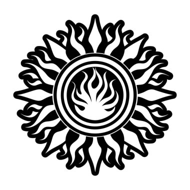 Siyah ve Beyaz Mandala