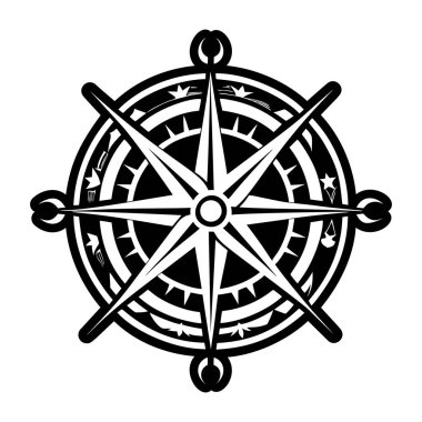 Direksiyon simgesi, basit vektör illüstrasyonu