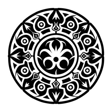 siyah ve beyaz yuvarlak tasarım