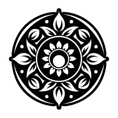 Çiçek süslemesinin vektör çizimi