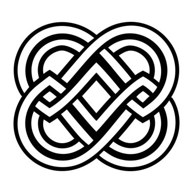 Kelt düğüm simgesi. Web tasarımı için Kelt vektör simgelerinin özet çizimi