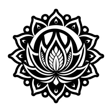 Siyah ve Beyaz Mandala