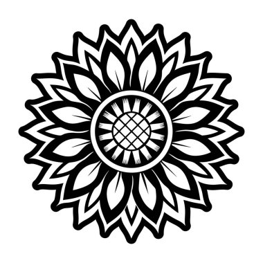 mandala çiçek desenli vektör