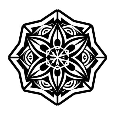 Beyaz üzerinde mandala deseni