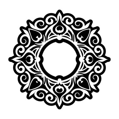 vektör mandala siyah dekoratif element