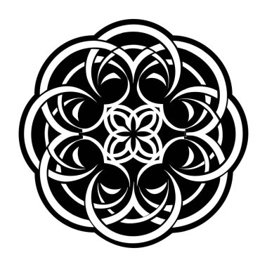 siyah ve beyaz mandala tasarımı