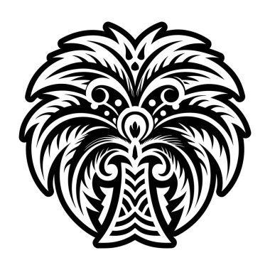 ağaç resimlerinin siyah ve beyaz vektörü.