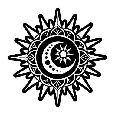 mandala. Dekoratif unsur. vektör illüstrasyonu.