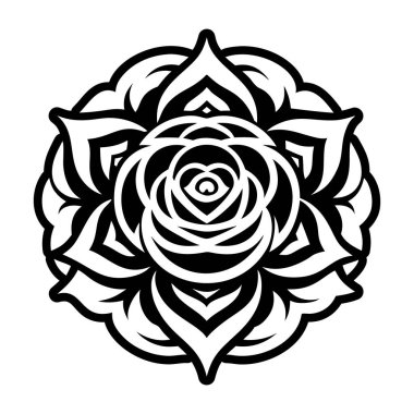 mandala çiçek süsleme ikonu vektör illüstrasyon tasarımı