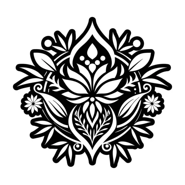 Renklendirme için güzel mandalanın vektör illüstrasyon tasarımı