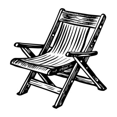 Eski usul katlanır sandalye illüstrasyonu