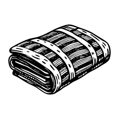 Vintage tarzında yün battaniyesi çizimi