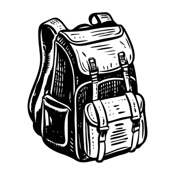 Sırt çantasının klasik bir çizimi