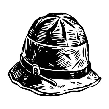 Eski tarz dağcılık şapka illüstrasyonları