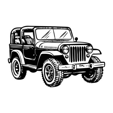 Vintage tarzında klasik cip çizimi