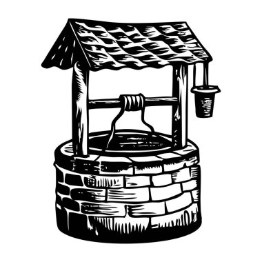 Kuyunun yarım yamalak bir çizimi