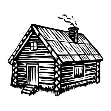 Günlük kabini illüstrasyonunu klasik tarzda kaydet