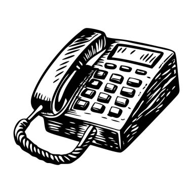 Bir iş telefonunun klasik bir tasviri