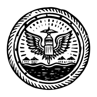 Şirket mührünün kabataslak çizimi