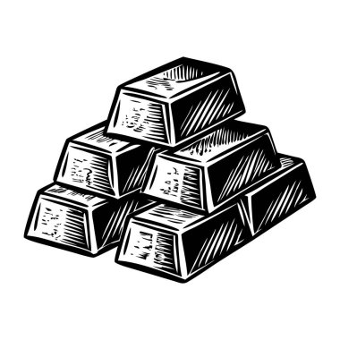 Altın külçelerinin klasik bir tasviri