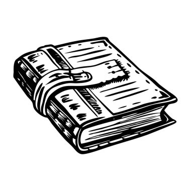 Bir defter kitabının kabataslak çizimi