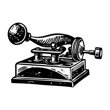 Klasik tarzda eski bir telgraf illüstrasyonu